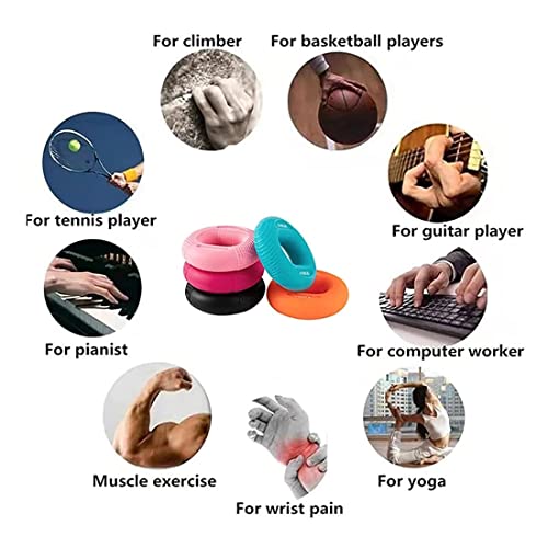Silicone Finger Gripper Hand Resistance Band Gripping Ring Wrist Stretcher Finger Forearm Trainer Exercise Carpal Expander