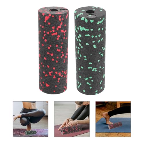 2pcs Compact Exercise Column Foam Roller for Muscle Relaxation, Lightweight Hollow Body Rolling Massager for Back and Exercise, Portable Fitness Roller for Home and Travel