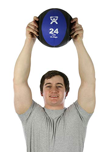 CanDo Dual-Handle Medicine Ball - 9" Diameter - 5-piece Set (Yellow, red, Green, Blue, Black)