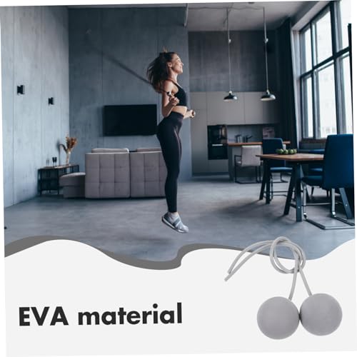 1 Pair Ropeless Ball Skipping Rope Fitness Skipping Rope Ball Cordless Ball Fitness Jump Rope Ball - color: Grey