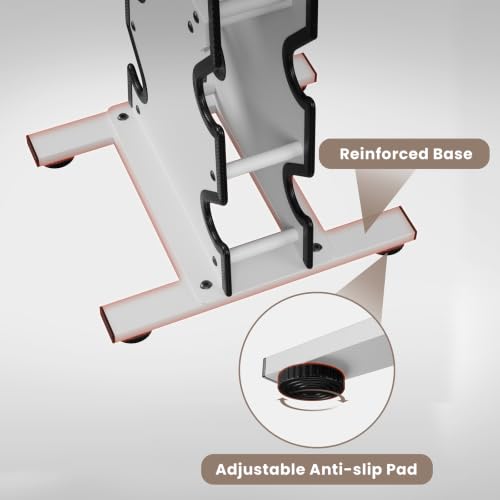 Dumbbell Rack Stand Only, 7-Tier | 5-Tier | 3-Tier Weight Rack for Dumbbell - color: White, size: 5 Tier