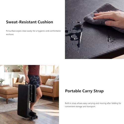 Adjustable Foldable Weight Bench with Flat Incline Decline Positions - color: Pink/Grey