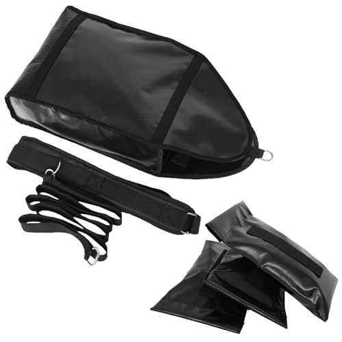 Adjustable Sled Pulling Belt Weight Sled Trainer, Sandbag Sled Trainer Resistance Sled Trainer with 3 Weight Sandbags & Waist Belt, Speed Training for Strength, Agility, Explosive Power (B)