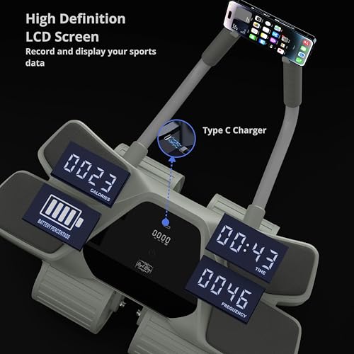 2026 New 4-Wheel Abdominal Roller with Elbow Support : Latest Upgraded High-Performance Exercise Machine With Automatic Rebound, Multi- layered Anti-Slip Design with Built-in Workout Tracker