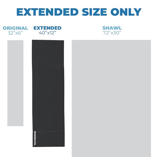 Extended Size Cooling Towel β Be Cool in Style - Heat Relief, Soft, Lightweight, Sun Protection, Easy Clean - Perfect for Biking, Hiking, Running, Yoga, Golf, Gardening - Black Topo M - color: Black Topo