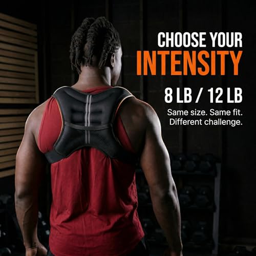 8 lb Weighted Vest for Women & Men – Adjustable Fit Workout Vest for Walking, Running, Cardio & HIIT | Fixed Weight Design, Breathable & No-Bounce | ENERGI CORE Fitness Gear