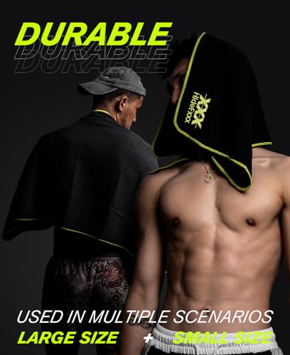 Super Absorbent, Fast Drying Towel - Waffle Weave Sport Towels Gym Towels Workout Sweat Towels for Swimming Beach Hiking Yoga Travel Sports Fitness Towel Duo Set