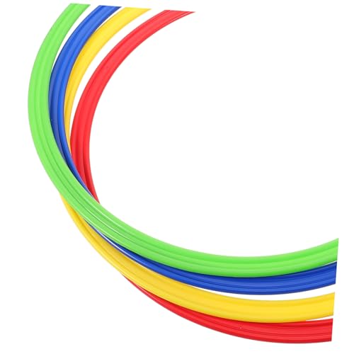 Yardwe 4Pcs Plastic Agility Training Rings for Soccer Football Training Equipment Hopscotch Circles Enhance Coordination Speed Drills
