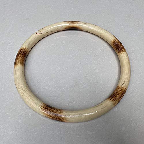 Wing Chun Ring Kung Fu Martial Arts Hand Strength Training Equipment Natural Wood Rattan Stainless Steel Ring for Exercise - color: Rattan 2