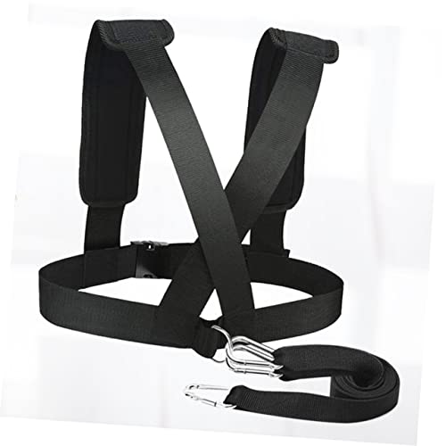 SUPVOX Weight Bearing Supporter Belt with Adjustable Buckle and D-Ring Hooks for Running Training and Strength Workout Heavy Duty Resistance Training Equipment Vest Strap for Gym