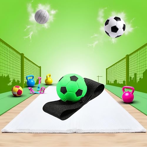 1pc Green Soccer Ball Wrist Return Ball - Adjustable Bounce Back with String, Rubber Elastic Rebound Finger Exercise Toy Activity