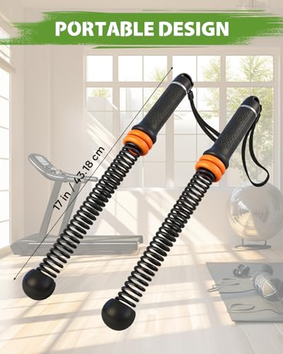 Saker Ropeless Battle Ropes Cordless Workout Rope, Adjustable Weighted Inertia Training Equipment, Portable Battle Rope Alternative for HIIT Strength Cardio, Quiet Home Gym Fitness Equipment