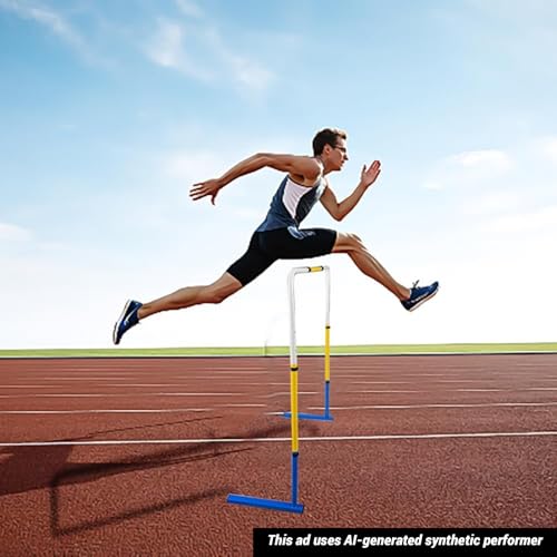 1 Pack Adjustable Height Metal Hurdles Track and Field,Detachable