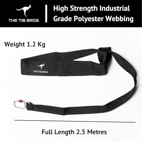 Tib Bros Premium Sled Strap- 8ft Long Belt for Backwards Sled Dragging, ATG Workouts