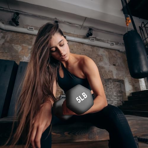 BalanceFrom Neoprene Coated Iron Dumbbell Hex Weights Set with Stand – Color-Coded or Black Options with Non-Slip Grip for Strength Training, Resistance Workouts, and Home Gym Fitness - style: 110lb set