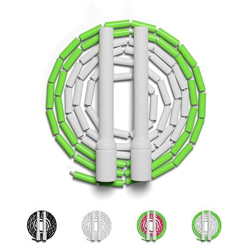 Beaded Jump Rope – Adjustable 10ft Skipping Rope for Women, Men & Kids, Beginner Friendly with Durable Weighted Beads, Shatterproof Handles, Tangle-Free for Cardio, Fitness, Freestyle & Home Workout