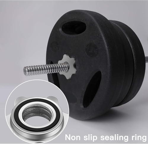 Lamoutor 2Pcs Anti-Slip Hex Nut Collar Screw for Barbell Dumbbell Weight Lifting - size: 25mm+28mm