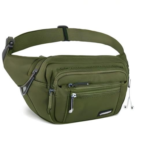 CXWMZY Fanny Packs For Women & Men Waist Pack Hip Bum Bag with Multi-Pockets Large Capacity Waterproof Casual Bum Bag for Disney Traveling Casual Cycling Running Hiking (Army Green) - color: Green