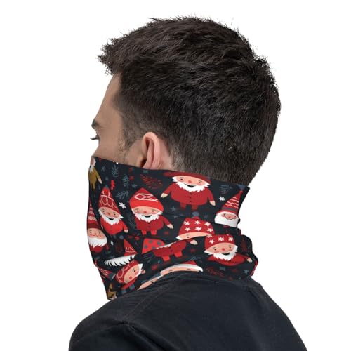 Xmas Funny Gnomes Prints Multifunctional Sport Headband – Seamless Stretch Neck Gaiter for Hiking, Biking, Running & Outdoor Activities – Soft, Quick-Dry, No-Fade Design