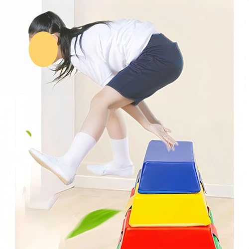 LICOME 4 In 1 Soft Plyo Box Training Jumping Boxes High-Density EPE Foam Core - Non-Slip & Easy-to-Clean PVC Leather Cover for Home Gym Outdoor Exercise