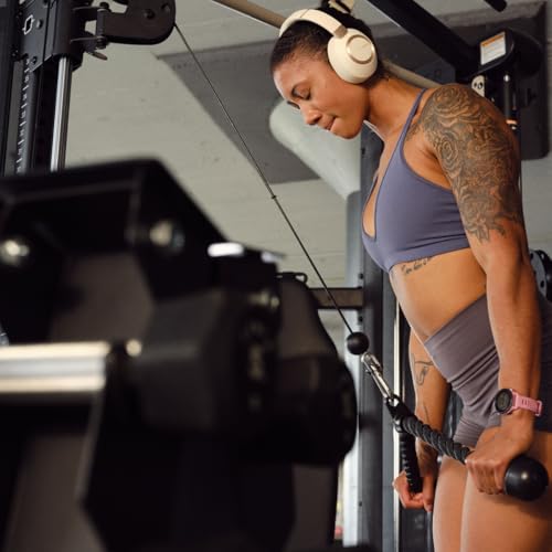CENTR Cable Machine Attachments for Home Gyms & Functional Trainers Accessory Kit - LAT Pull Down Attachment, Triceps Rope, Curl Bar, Ankle Strap & More - Cable Machine Accessories - style: Triceps Rope