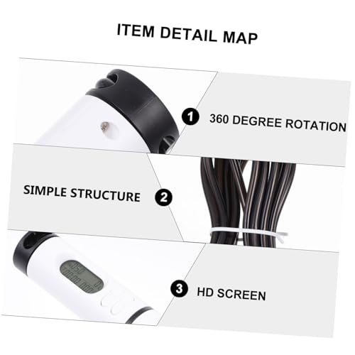 Holibanna Smart Ropeless Jump Rope Cordless Fitness Skipping Rope with Digital Counter for Indoor Arm Strength Training and Weight Loss Portable Exercise Tool for Women and Men