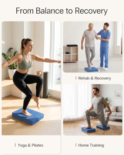 StrongTek 2-in-1 Foam Balance Pad and Kneeling Pad, 15.8 or 19 in Sizes - color: XL-BLUE