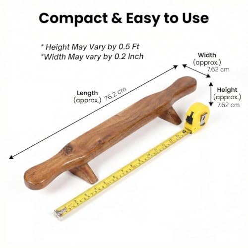 KD Willmax Shena Push Up Bar and Meel Indian Club | Wooden Strength Training Equipment
