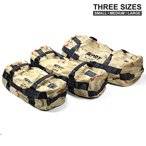 Workout Sandbag for Heavy Duty Workout Cross Training 7 Multi-positional Handles - Color Army Green/Black/Camo