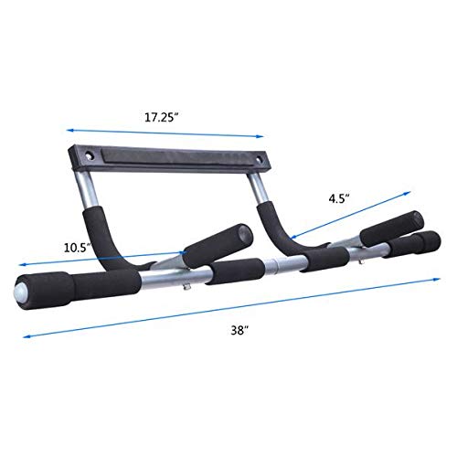 Fitness Door Pull-Up Bar Multi-Gym Portable Gym Equipment Indoor Multi-Grip Strength for Doorway | Indoor Chin-Up Bar Fitness Trainer for Home Gym Portable