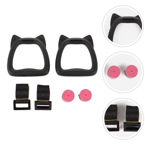Gymnastic Rings with Adjustable Straps, 1 Meter Rope Length, Professional Pull-up Training Rings for Gymnastics and Calisthenics Exercises, 1 Pair Set