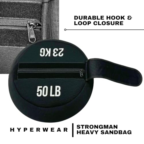 HYPERWEAR Boulder Strongman Sandbag, Heavy-Duty Neoprene Workout Bag for Strength & Full-Body Training (50–200 lbs)