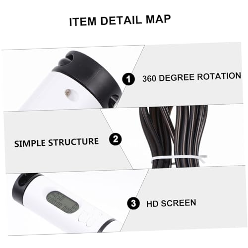 Weighted Cordless Jump Rope Digital Counter, Adjustable Indoor Ropeless Skipping Rope for Fitness Workout and Home Gym Training