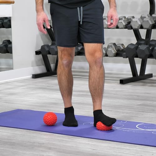 OPTP Franklin Method Easy Grip Ball Set – Soft, Bumpy Surface, Red, 4" Pair