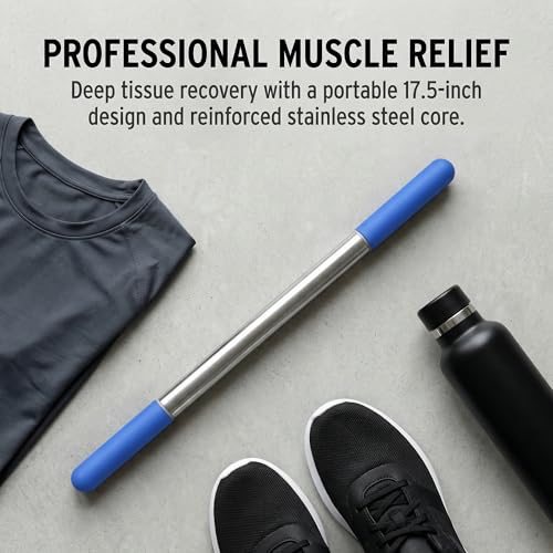 Muscle Roller Stick for Deep Tissue Massage & Myofascial Release | Cold Therapy Roller for Back, Legs, Arms, Shoulders | Massage Roller Stick (Blue) - color: Blue