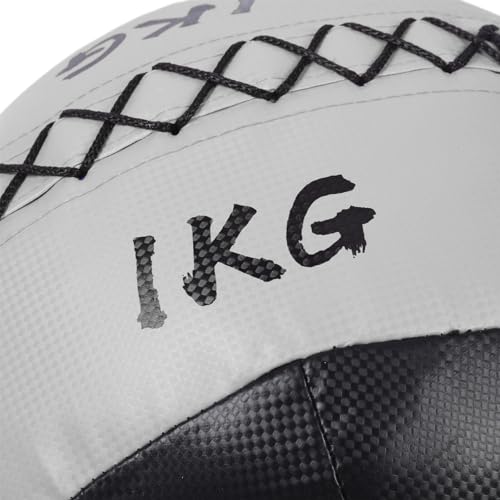 Soft Balls, Weighted Wall Ball 2.2lb 1KG PU Leather Fitness Weight Ball for Strength Stretch Training