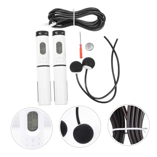 Toddmomy Smart Ropeless Jump Rope with Digital Counter, Cordless Indoor Fitness Skipping Rope, Adjustable Weighted Handle for Workout and Weight Loss Training