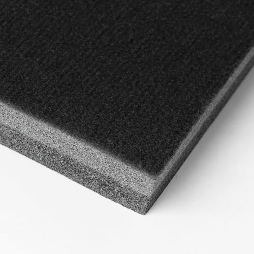 Envirolite Carpet Bonded Foam Folding Mats - Trifold Exercise Mat for Tumbling, Gymnastics, Wrestling, Martial Arts, MMA, Aerobics, and Plyometrics - Foam Tumbling Mat – 4' x 6' x 1-3/8" - color: Black