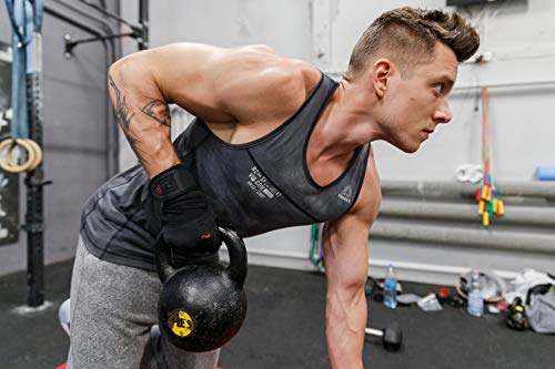 Evo 2 Weightlifting Gloves with Integrated Wrist Wrap Support-Double Stitching for Extra Durability-Get Ripped with The Best Body Building Fitness and Exercise Accessories