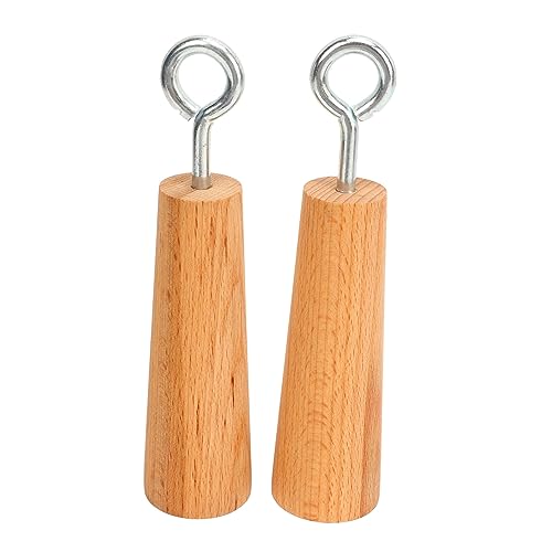 Wooden Pull Up Grips, Durable Beech Wood Strength Trainer, Grip Handles for Home Gym, Upper Body Workouts, Travel Fitness Enthusiasts