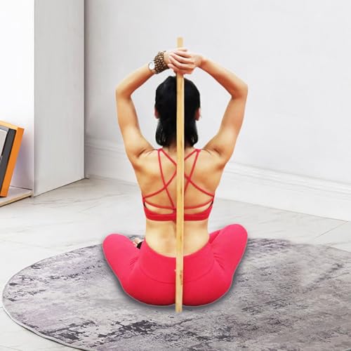 Posture Correction Stick Bamboo Back Straightener Open Shoulder Stretching Tool for Body Sculpting Bodybuilding Dance Fitness