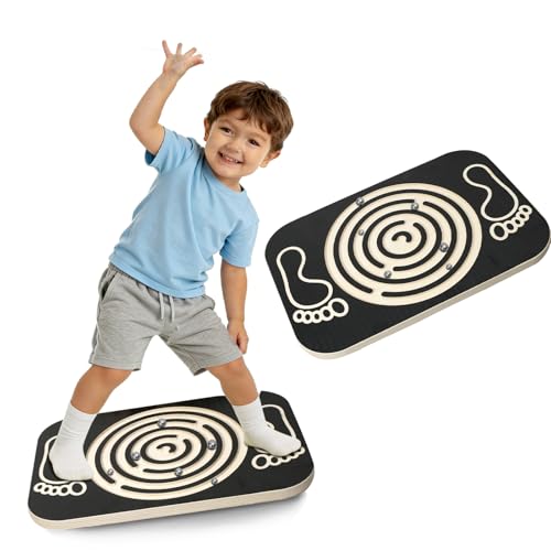 Balance Board Maze for Kids, 17.5 IN Toddlers Wobble Board for Training