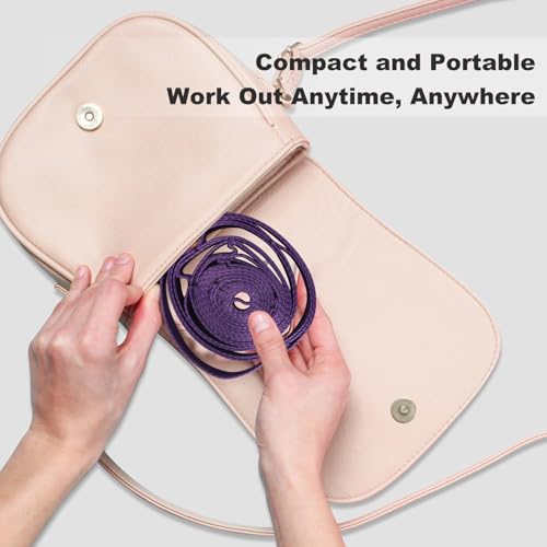 Durable Non-Elastic Stretch Strap for Physical Therapy and Yoga, 10 Loops Stretching Band for Pilates, Flexibility, Exercise - Ideal for Men & Women - color: âPurple