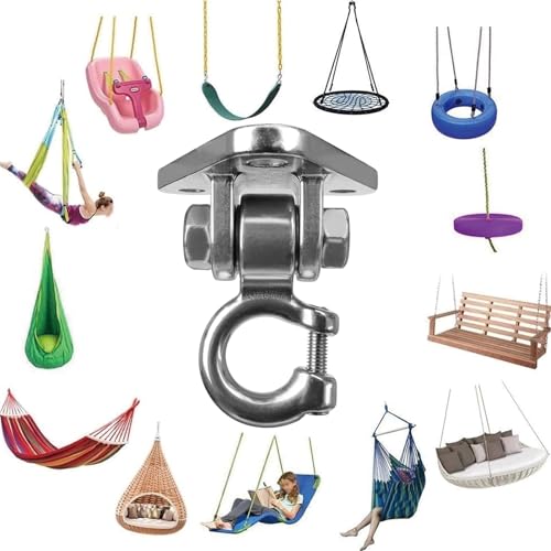 Swing Hangers Heavy Duty Smooth Operation with 180° Swing Bearings 1000 lb Capacity for Indoor Outdoor Swing Chairs Hammocks Playgrounds Yoga - size: Styel 1 PS