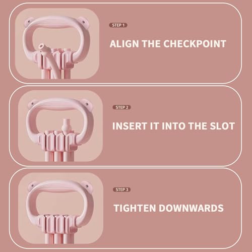 Adjustable Puller 6 Tubes, Elastic Pull Rope Fitness for Adult Female Male, Yoga Puller - color: Pink