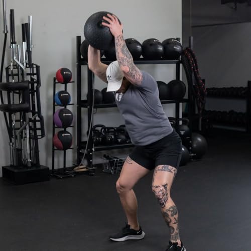 Titan Fitness Rubber Tread Slam Ball, Dead Bounce, Weight Workout - Throw, Catch, Slam, Twist - style: 80 lb