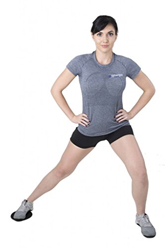 Synergee Core Sliders. Dual Sided Use on Carpet or Hardwood Floors. Abdominal Exercise Equipment