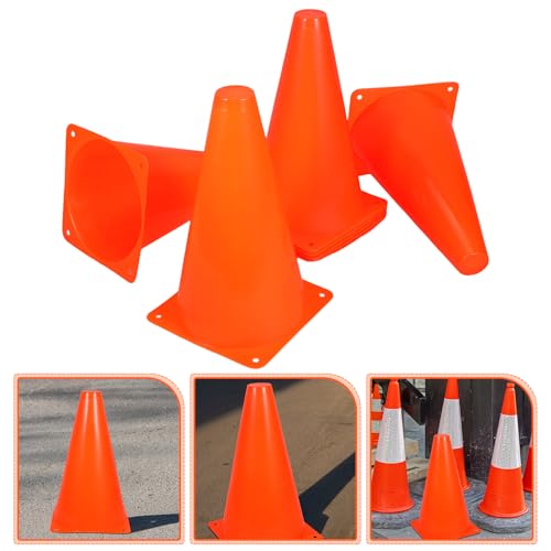 8pcs Orange Plastic Soccer Training Cones 23cm Field Markers for Agility Drills Coordination Outdoor Football Practice