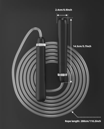 LED Light Up Jump Rope for Kids – Glow, Rechargeable, Exercise - color: Black