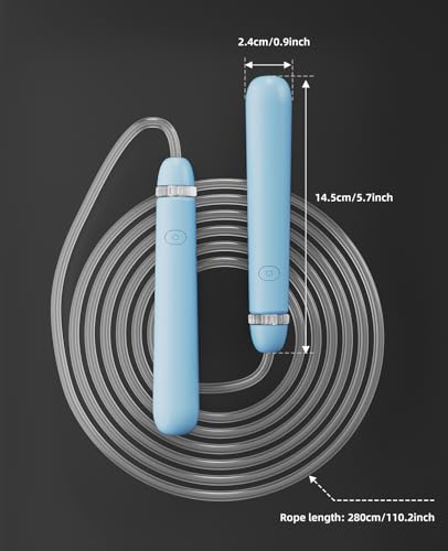 LED Light Up Jump Rope for Kids – Glow, Rechargeable, Exercise - color: Blue